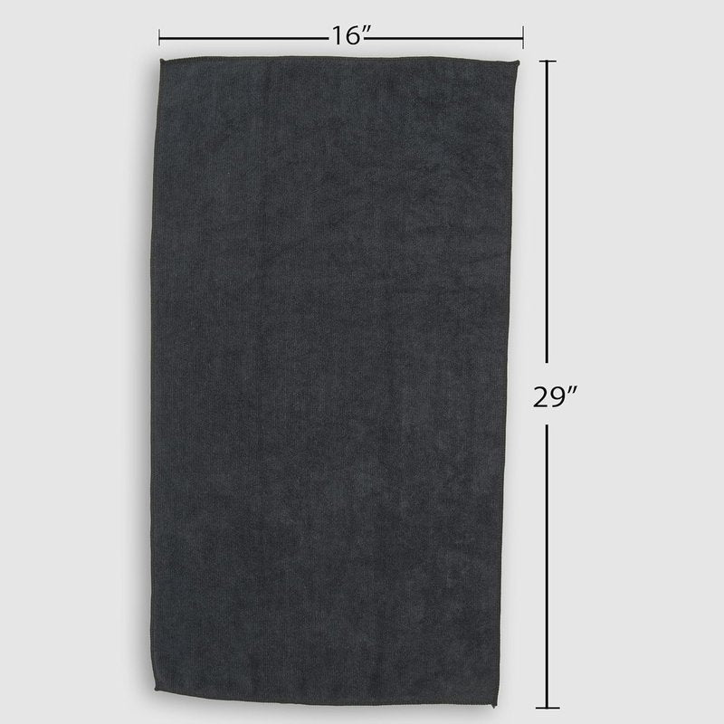 Microfiber Hair Towels - Absorbent Fast-Drying Salon Towels | Ultra-Soft Lint-Free, 16" x 29", 10-Pack - Black