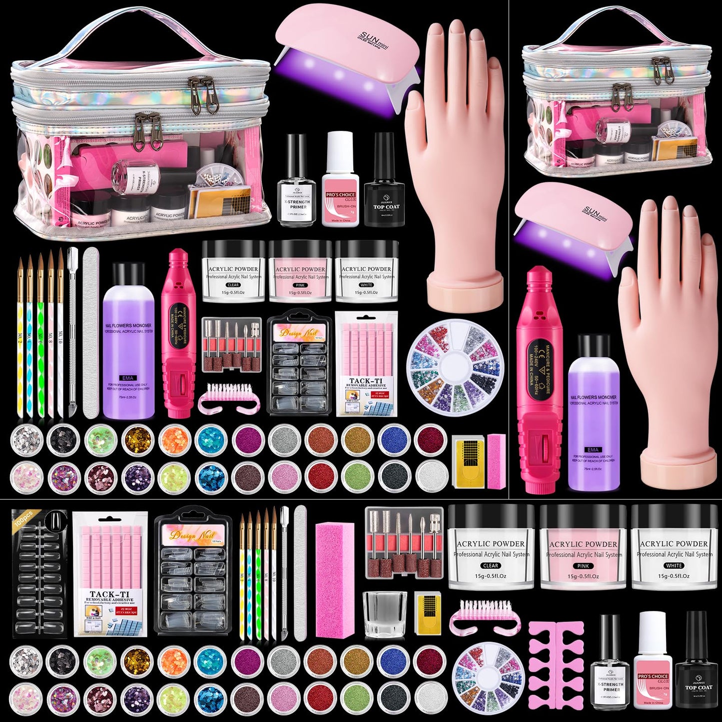 Nail Kit for Beginners with Everything: Practice Nail Hand &Gift Bag