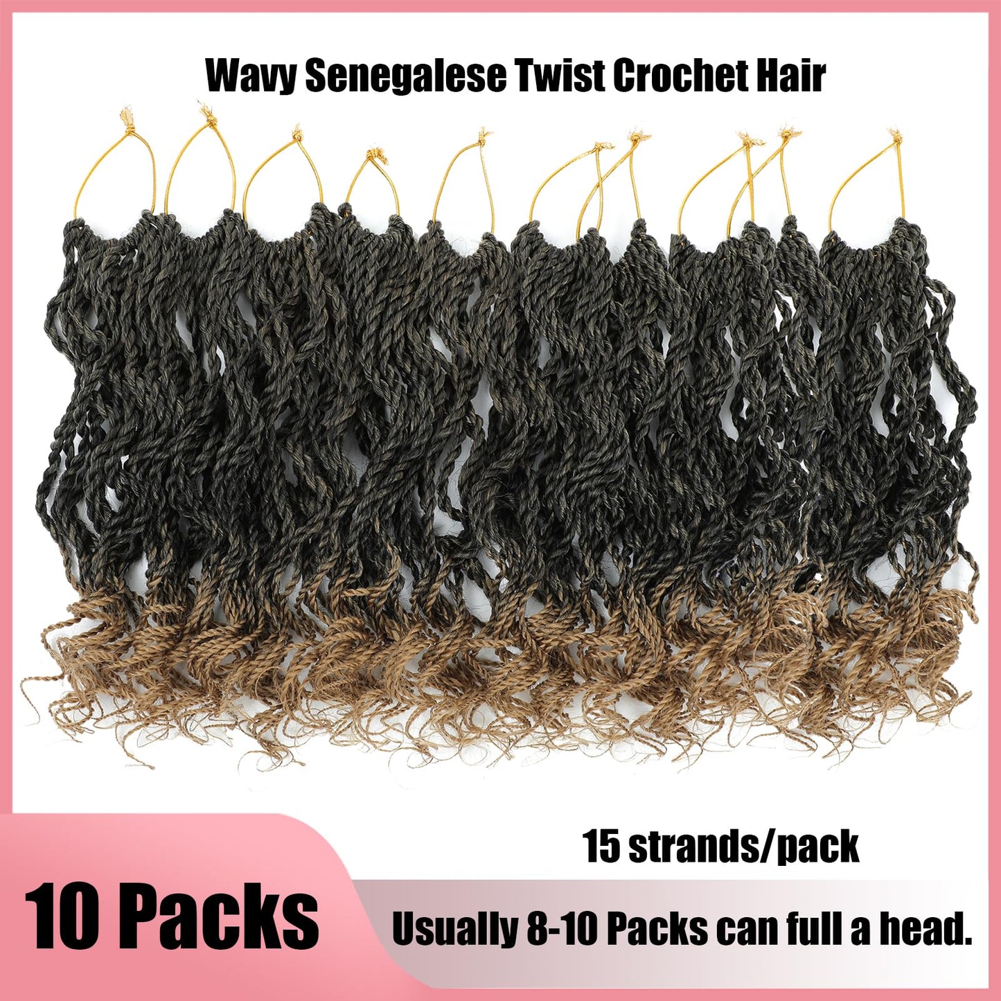 Feather Crochet Hair Deep wave for Black Women 12 Inch 10 Strands Pre-Separated Knotless Synthetic Feather Crochet Hair Bundles Miracle Knots Invisible Crochet Extensions Braids #T27