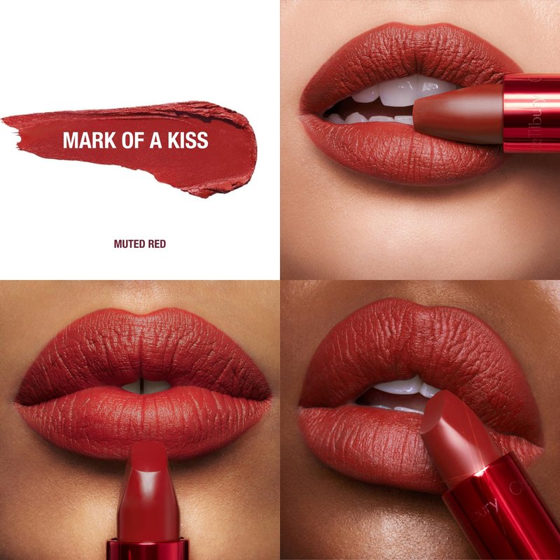 Charlotte Tilbury Matte Revolution Lipstick - Long Lasting, Matte Lipstick with Buildable Color & Lip-Loving Ingredients - Creamy, Easy to Blend Formula - Mark Of A Kiss