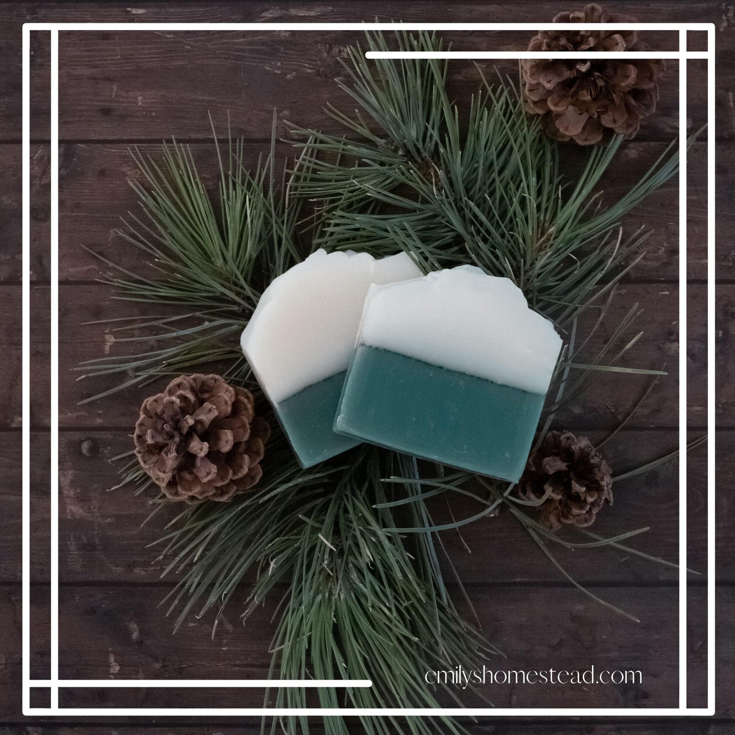 Emily's Homestead Natural Variety Bar Soap, 3 Pack, Cucumber Oak, Peppermint Oatmeal, Woodland Walk, Gift Set