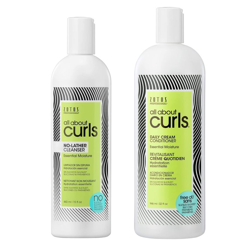 No-Lather Cleanser Shampoo for Curly Hair - Essential Moisture, Vegan & Cruelty-Free | Sulfate-Free, Gentle Cleansing