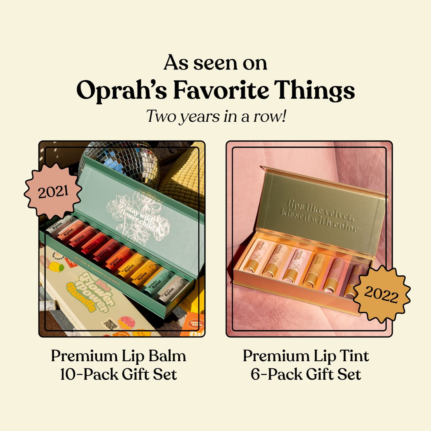 Jumbo Lip Balm Gift Set (3-Pack, Minty Flavors) | Poppy & Pout All Natural Lip Balms & Moisturizers | Hydrates with Beeswax, Vitamin E, Organic Coconut Oil | Cruelty-Free | Recyclable Cardboard Tube