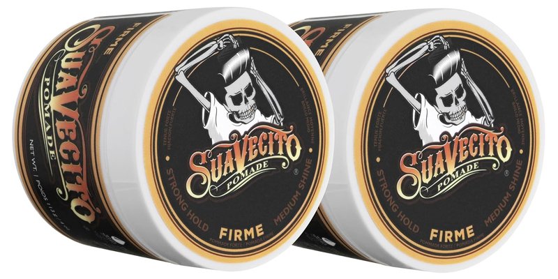 Suavecito Pomade - Strong Hold Hair Pomade for Men | 4 oz, 2 Pack - Medium Shine, Water-Based, Flake-Free