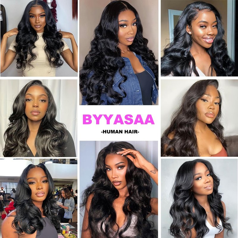 U Part Human Hair Wig - Body Wave Glueless Wig for Black Women | 14 Inch, 180% Density, Beginner Friendly