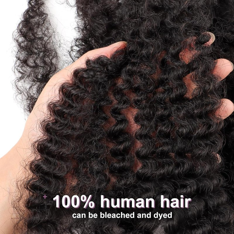 Afro Kinky Bulk Human Hair - 18 Inch 50g for Micro Locs & Mini Kinky Twists | Natural Black Dreadlock Extensions