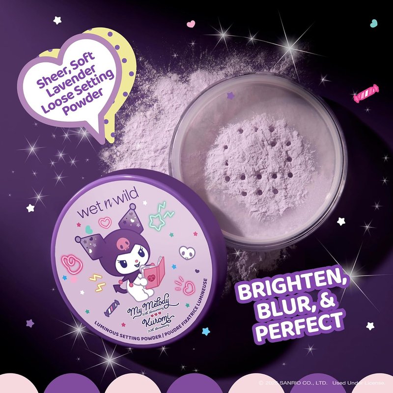 My Melody & Kuromi Luminous Loose Setting Powder - Moody Cutie | Lightweight Finish