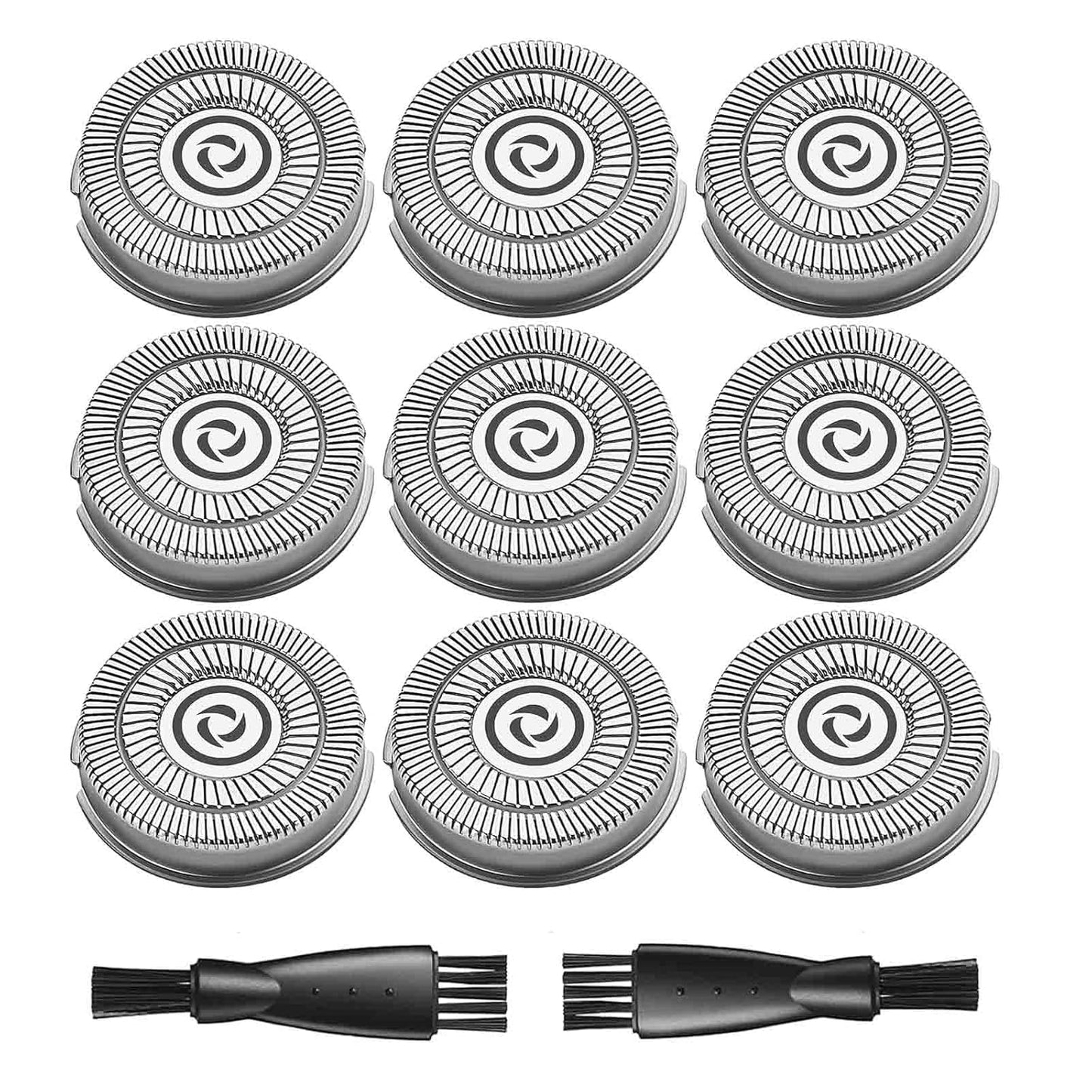 Electric Razor Replacement Blades - 9 Pack Compatible with Rategist WD-787 | Includes 2 Cleaning Brushes