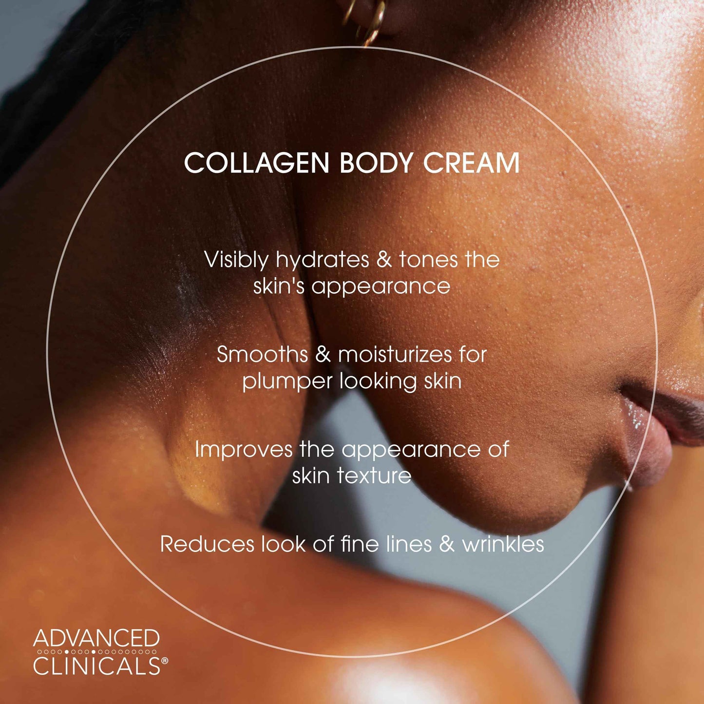 Advanced Clinicals Collagen Cream Body Lotion & Face Moisturizer W/Vitamin E | Skincare Collagen Lotion For Women, Men, Hand, & Neck Improves Look Of Crepe Skin & Uneven Dry Skin, 16Oz + Travel Size