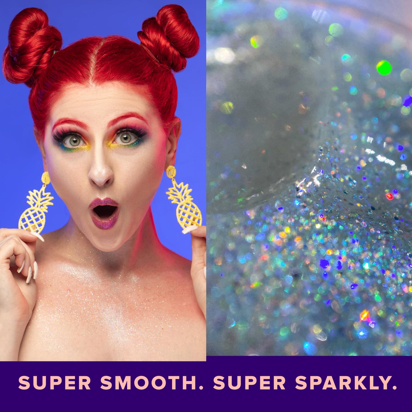 UNICORN SNOT Holographic Face Glitter & Body Glitter Gel | Hair Glitter, Vegan & Cruelty Free, 1.7 oz Silver Glitter (Disco)