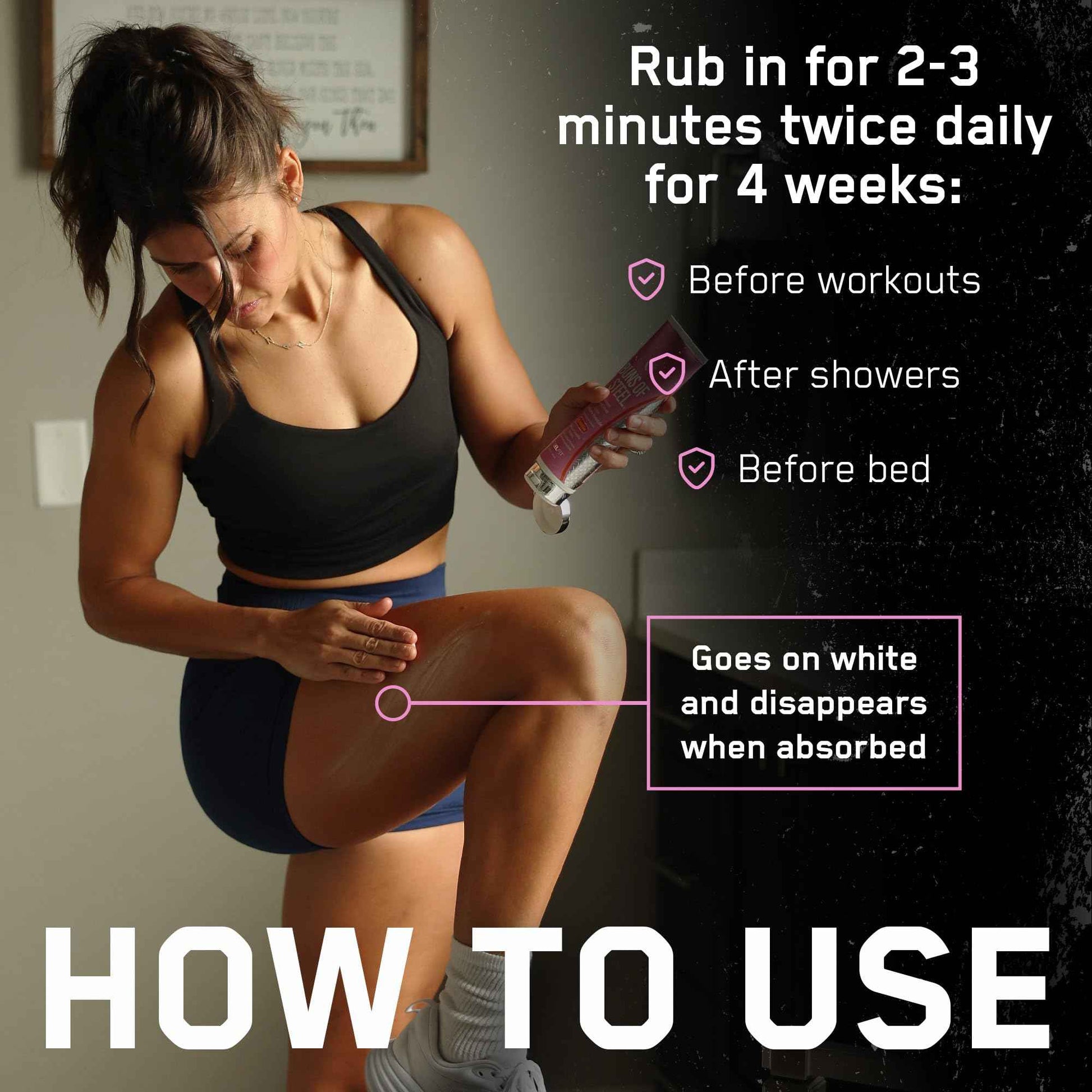 SteelFit Maximum Toning Cellulite Cream, Buns of Steel - Skin Firming & Tightening Body Lotion with Caffeine for Stretch Marks - Anti-Cellulite Remover Treatment for Booty, Thighs, Legs & Glutes