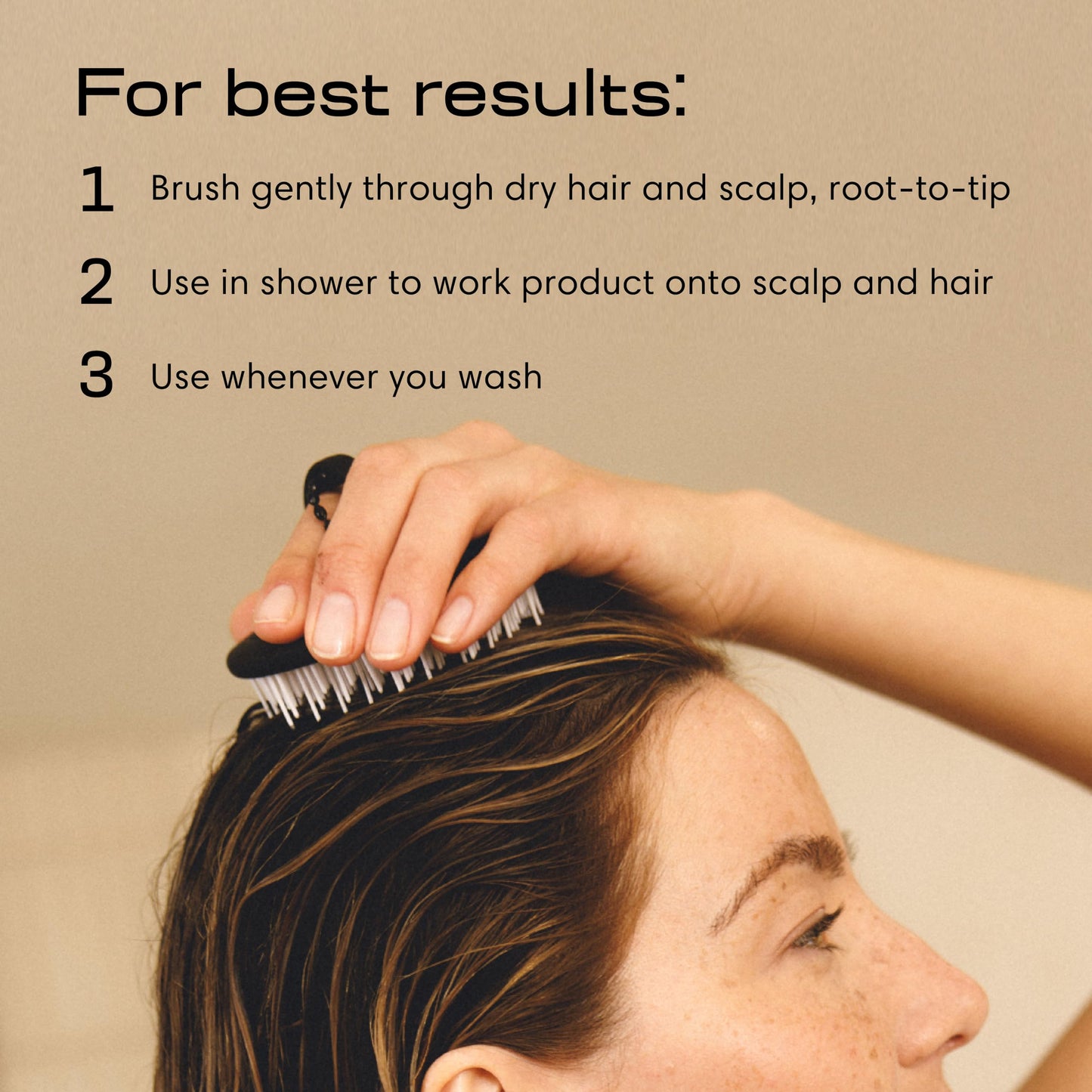 Jupiter Scalp Exfoliator - Scalp Massager Tool for Wet & Dry Hair - Ergonomic Detangler Brush - Dandruff Comb & Scrub to Remove Dandruff & Buildup and Support Circulation - Black/White