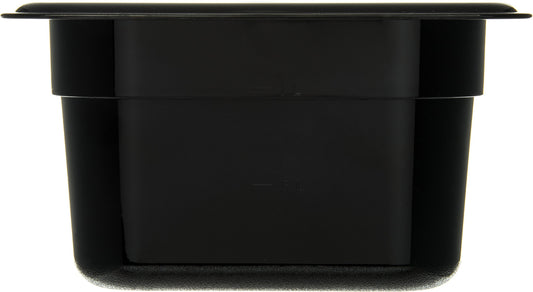 Carlisle FoodService Products 3068403-E Plastic Food Pan, 1/6 Size, 4 Inches Deep, Black