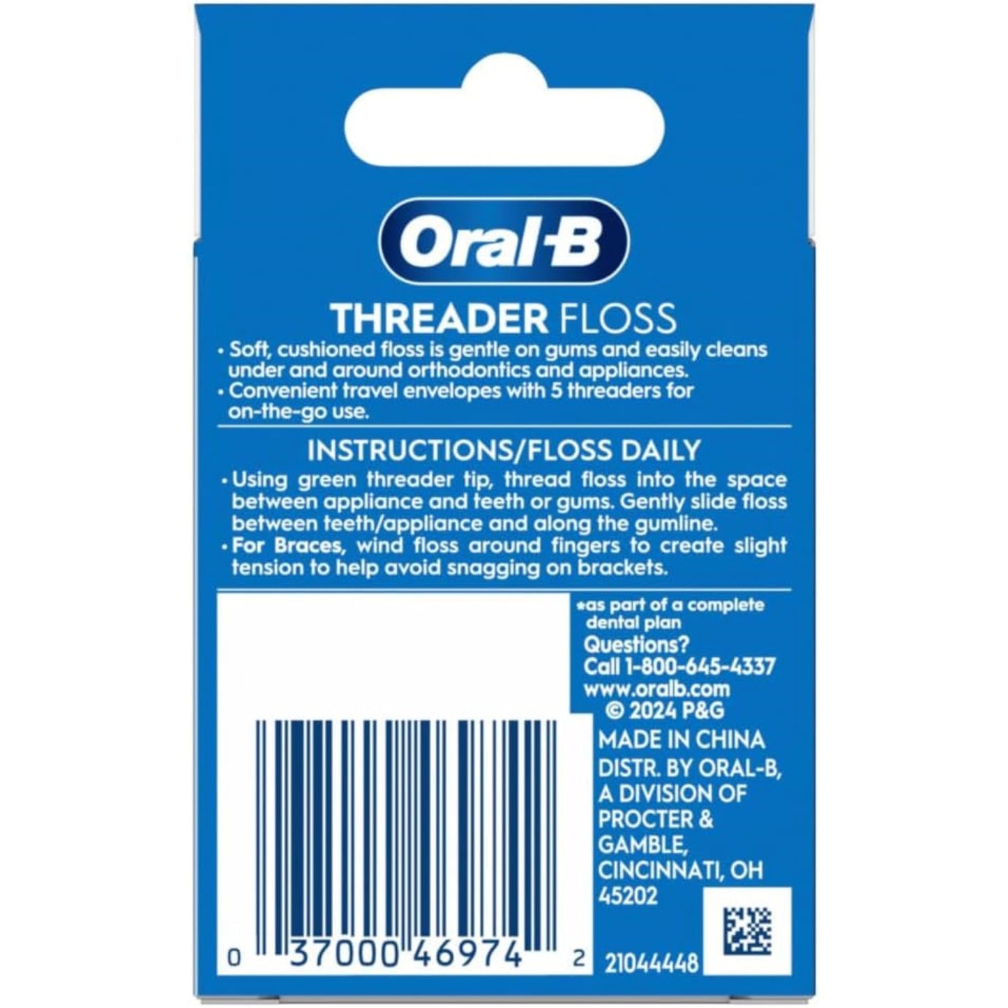 Oral-B Threader Floss 30 Count: 6 Envelopes of 5 Threaders (Pack of 5)