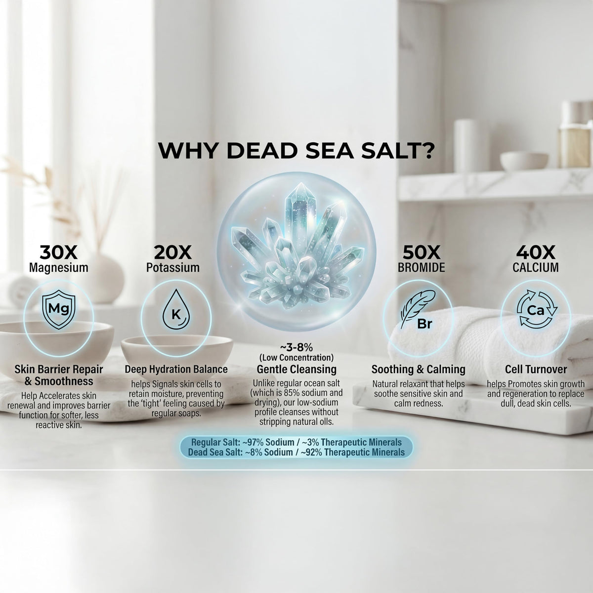 SEACRET Minerals Dead Sea Salt & Oil Body Scrub - Exfoliator with Rosehip, Sea Buckthorn & Green Tea, Mineral Rich Spa Treatment Stimulates Cell Renewal, Pomegranate, 14.1 Fl Oz / 400 ml