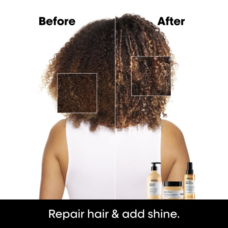 L'Oréal Professionnel Paris Absolut Repair Mask - Nourishing Protein Treatment For Dry & Damaged Hair, Hydrates, Repairs Damage & Adds Hair Shine, Color Safe