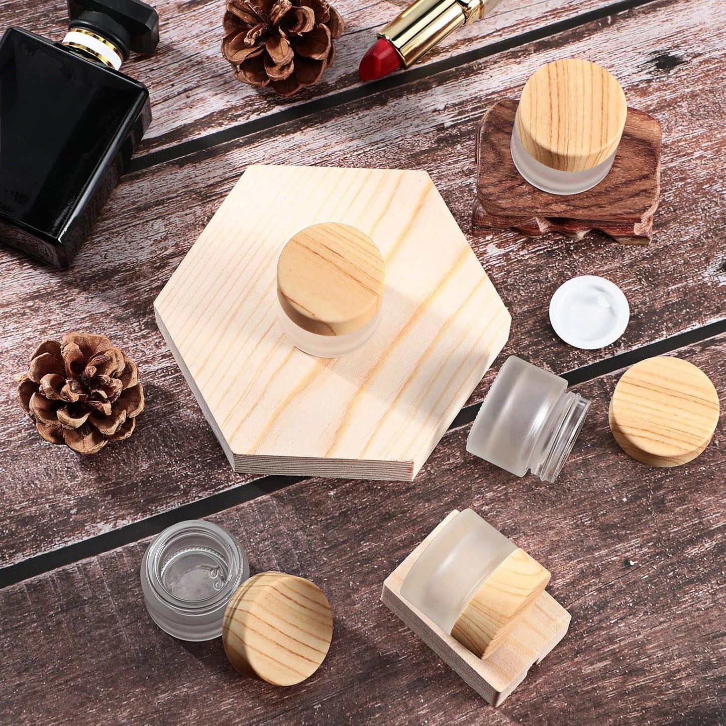 60 Pieces Glass Cosmetic Containers - Leak Proof Sample Jars for Lotion & Cream | 5 Gram Size