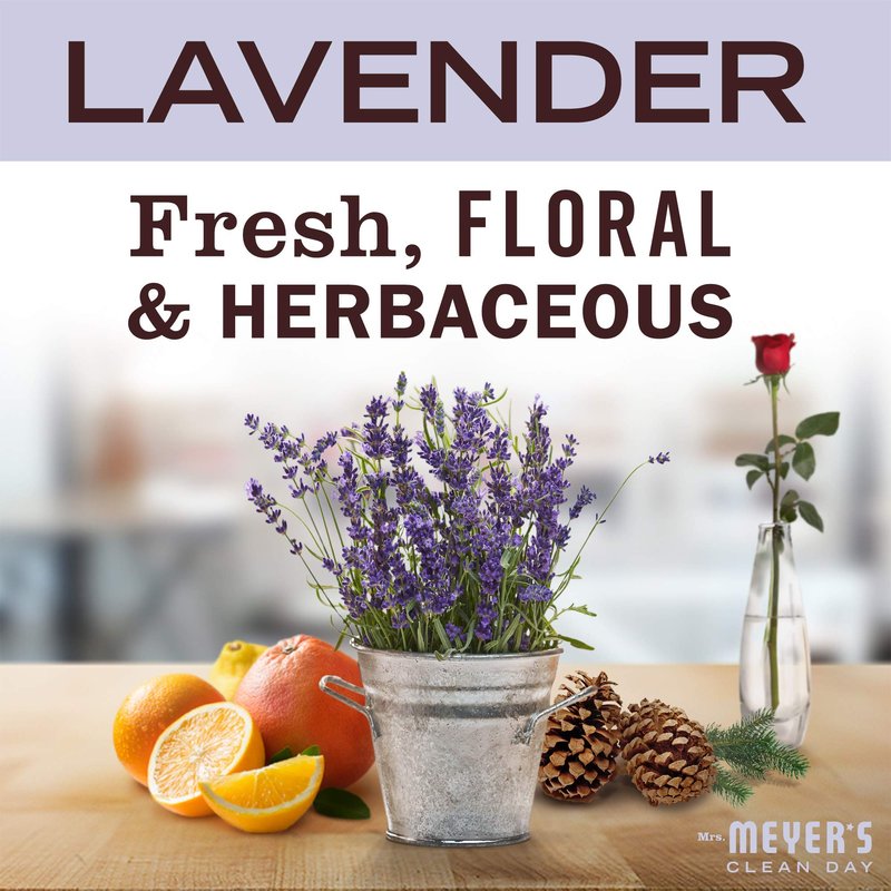 MRS. MEYER'S CLEAN DAY Bar Soap, Use as Body Wash or Hand Soap, Made with Essential Oils, Lavender, 5.3 oz, 1 Bar