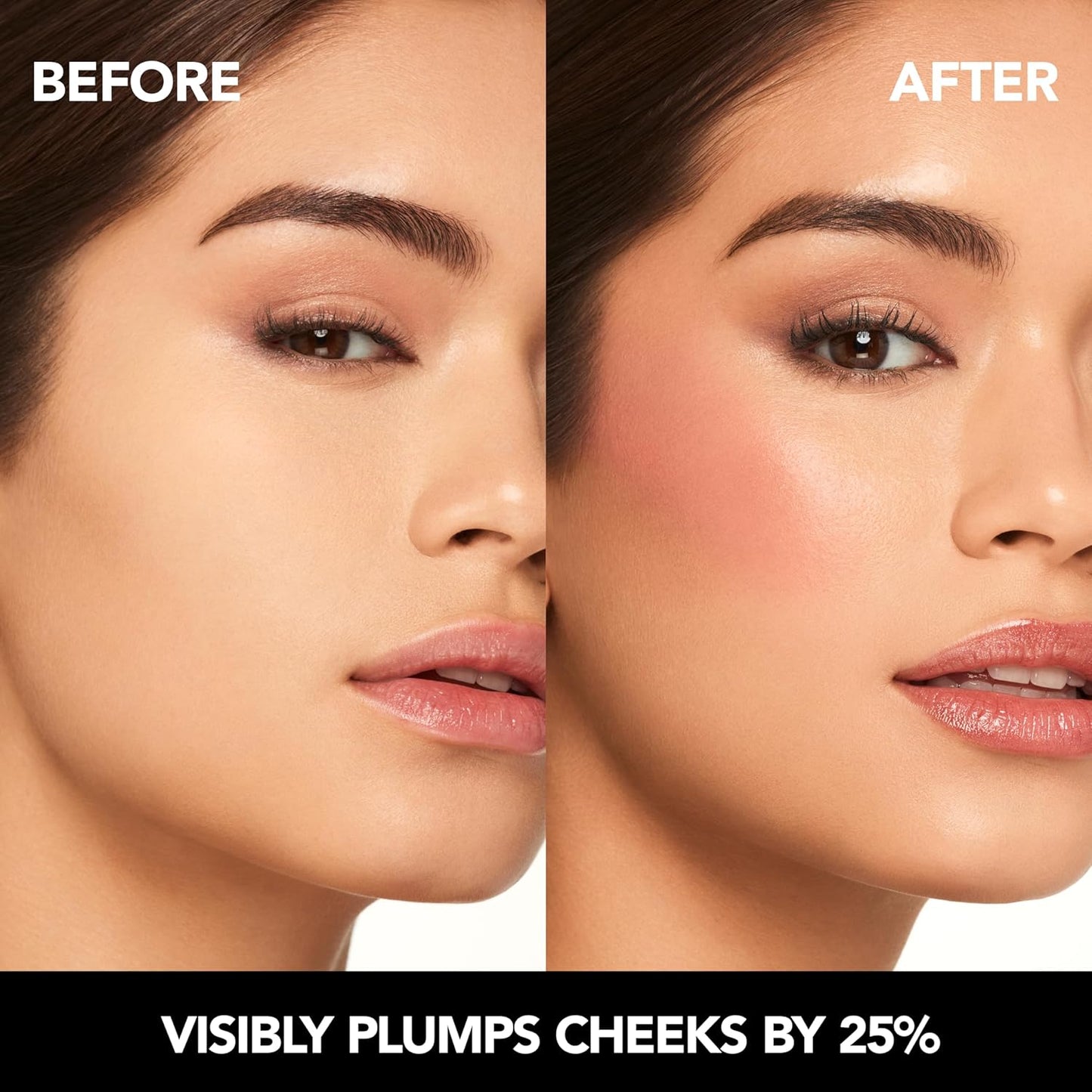 Buxom Plump Shot Blush - Peptide-Infused Cream-to-Powder, Lightweight Matte Finish | Buildable Medium Color