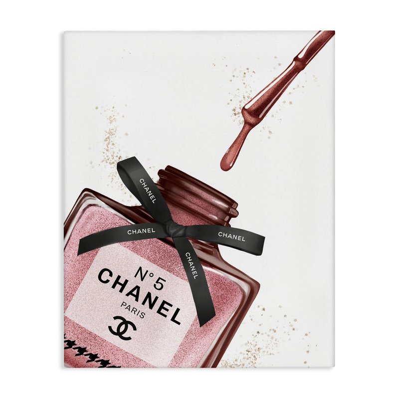Stupell Industries 'Makeup Nail Polish Brush Drip', Canvas Art, 24 x 30 Inches, Easy to Hang and Sturdy, Made in USA, by Ziwei Li