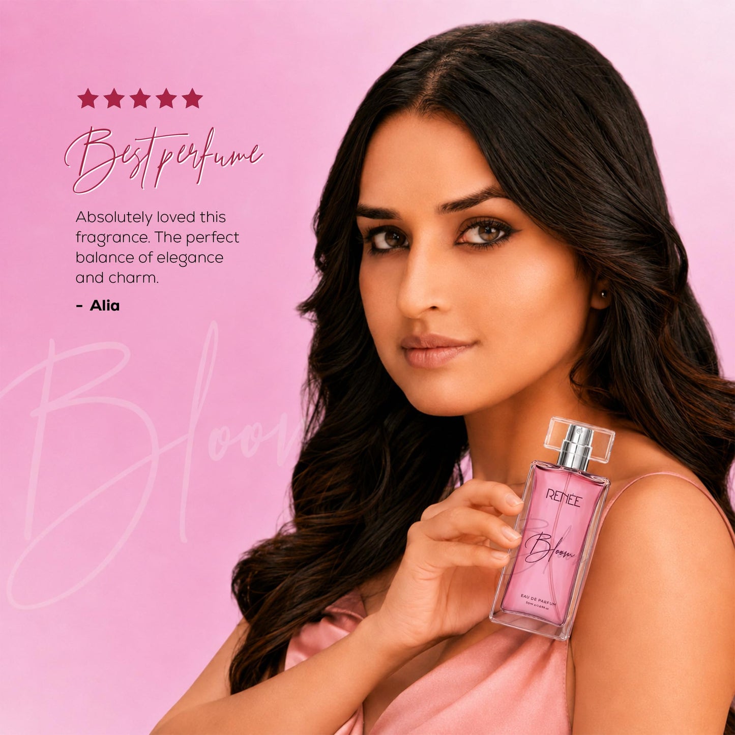 RENEE Eau De Parfum Bloom 50Ml| Premium Long Lasting Luxury Perfume Liquid| Notes Of Almond, Unisex Adult, Scent For All Occasions
