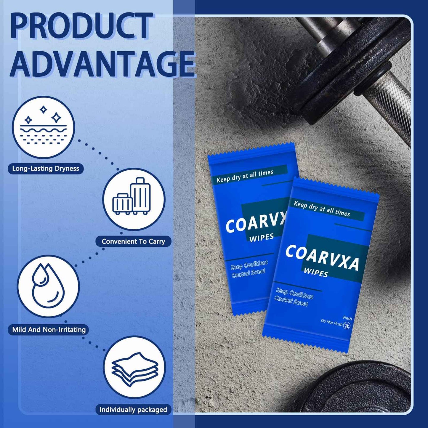 COARVXA Mini Deodorant Body Wipes 100 pieces of deodorant Wipes And Travel To Clean Skin And Travel Deodorant Individually Wrap Hypoallergenic For Female Male Teenagers