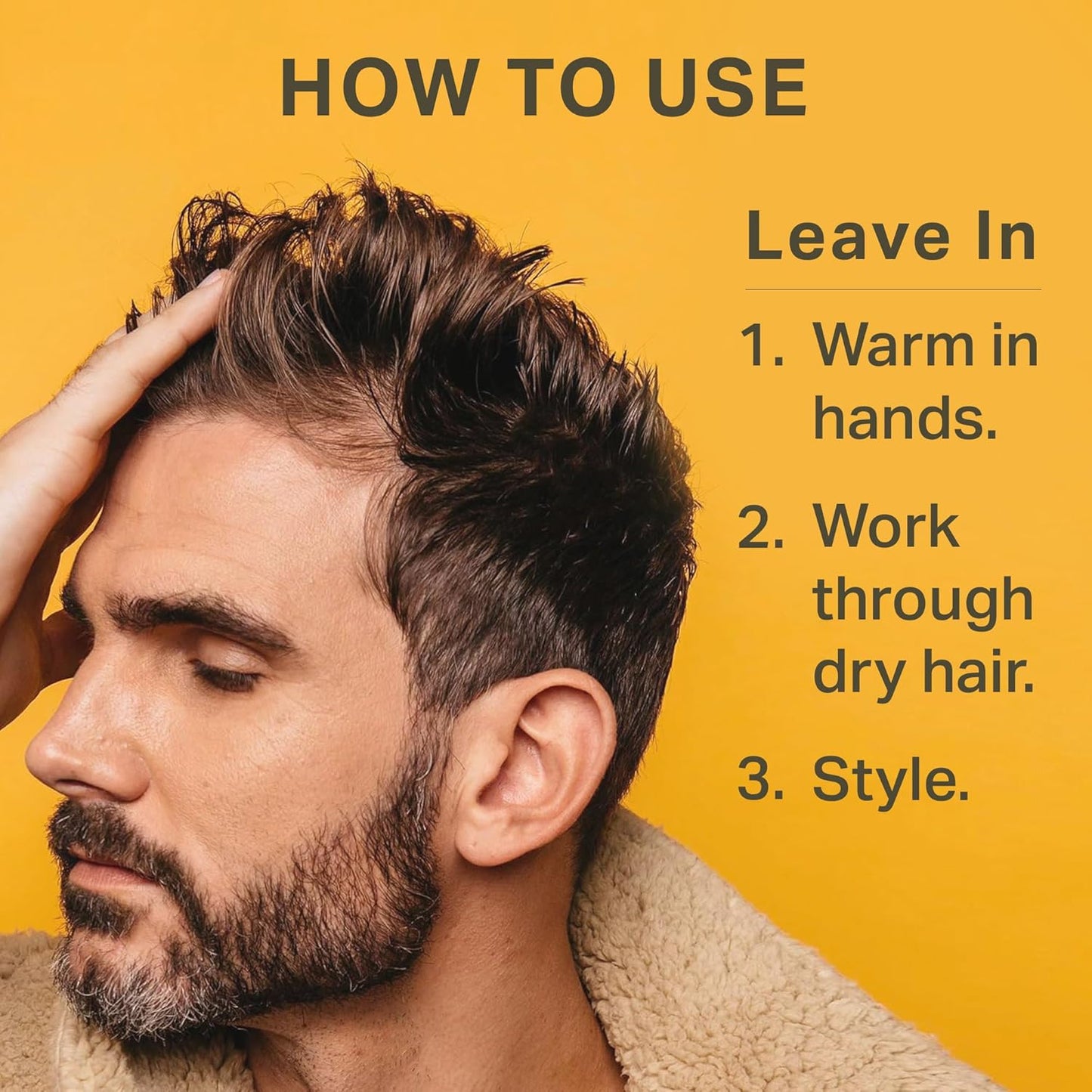 Leave In Conditioner Cream for Men - Dual-Use Styling & Hydration | Restores Dry Hair, Bourbon Cedar Scent, 16 oz
