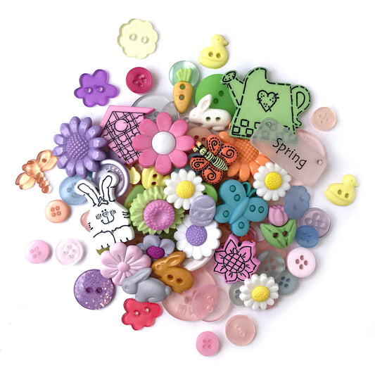 Buttons Galore and More Collection Round Novelty Buttons & Embellishments Based on Variety of Themes, Holidays and Seasons for DIY Crafts, Scrapbooking, Sewing, Cardmaking and other Projects – 50 Pcs