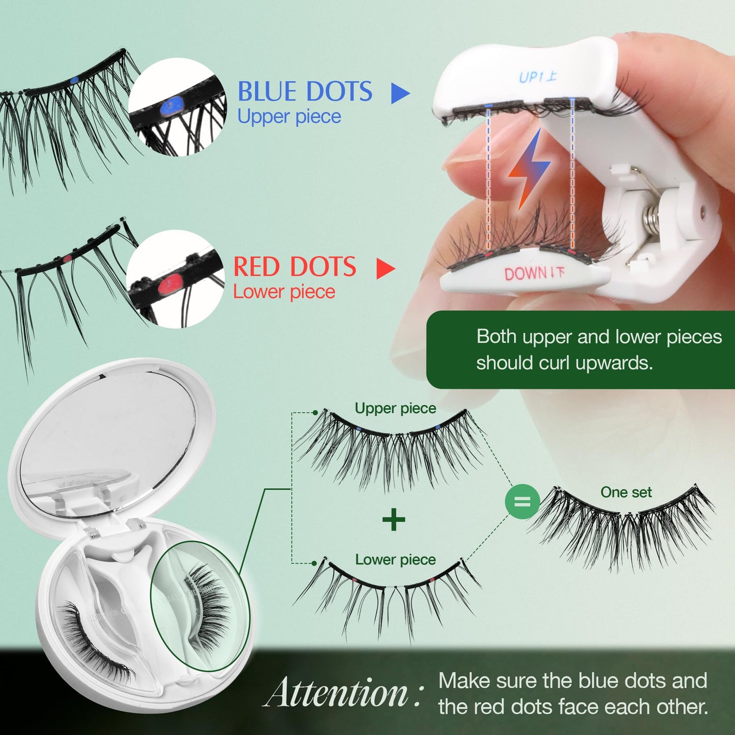 LASHVIEW Upgrade Magnetic Eyelashes with Applicator, Reusable Soft Magnetic Lashes Natural Look, No Glue Needed,Comfort& Convenient Portable All-in-One Box (RCY24)