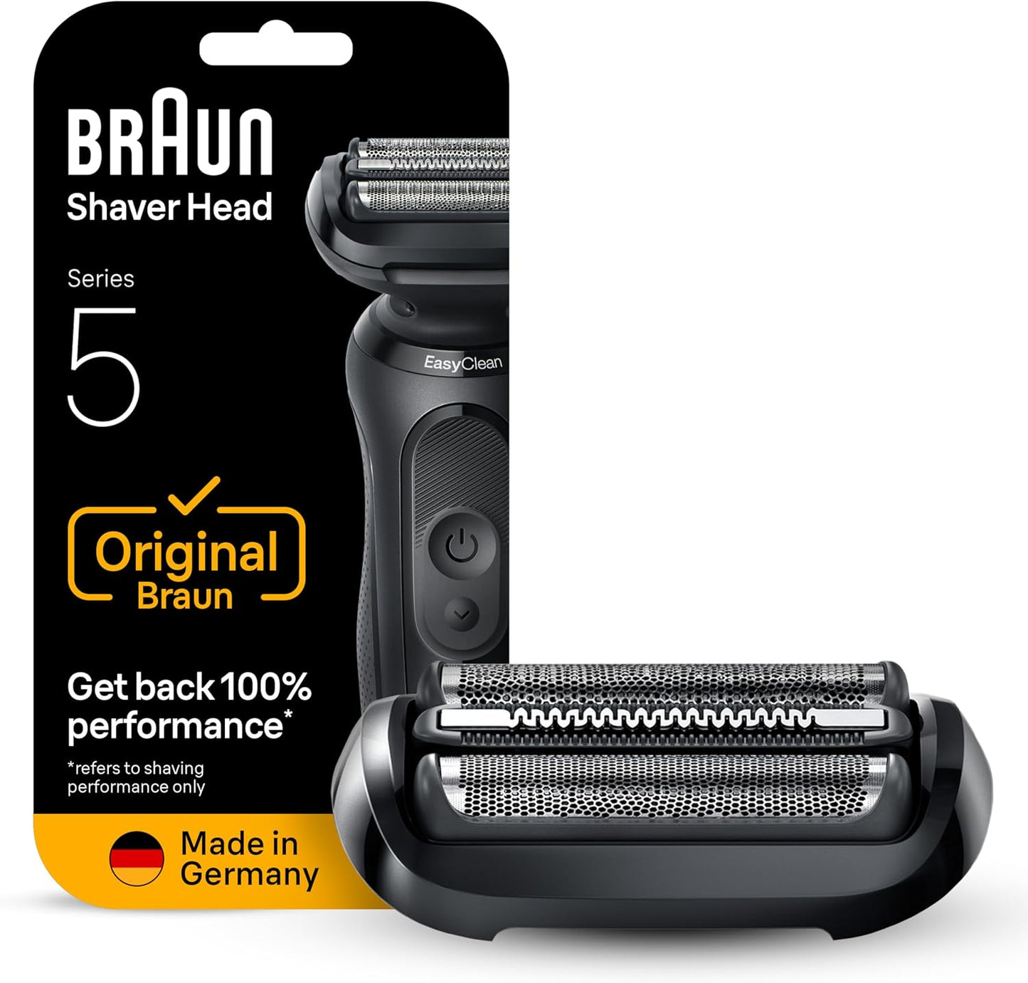 Braun Series 5 Electric Shaver Replacement Head - Effortless Attachment for Optimal Shaving | Compatible with Series 5 54B, Black