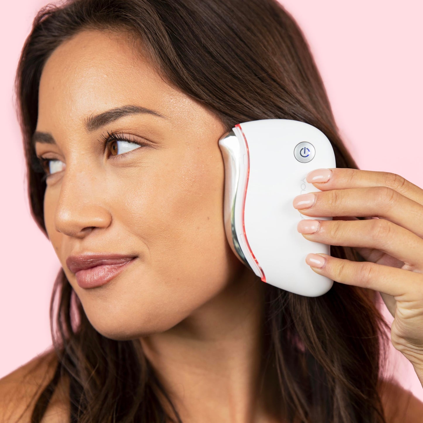 YOUTHLUX ProSculpt Heated Gua Sha Facial Massager – Electric Guasha Tool for Face Sculpting, Relaxation & Skincare | Soothing Vibration Facial Massage Tool with Contoured Design (White)