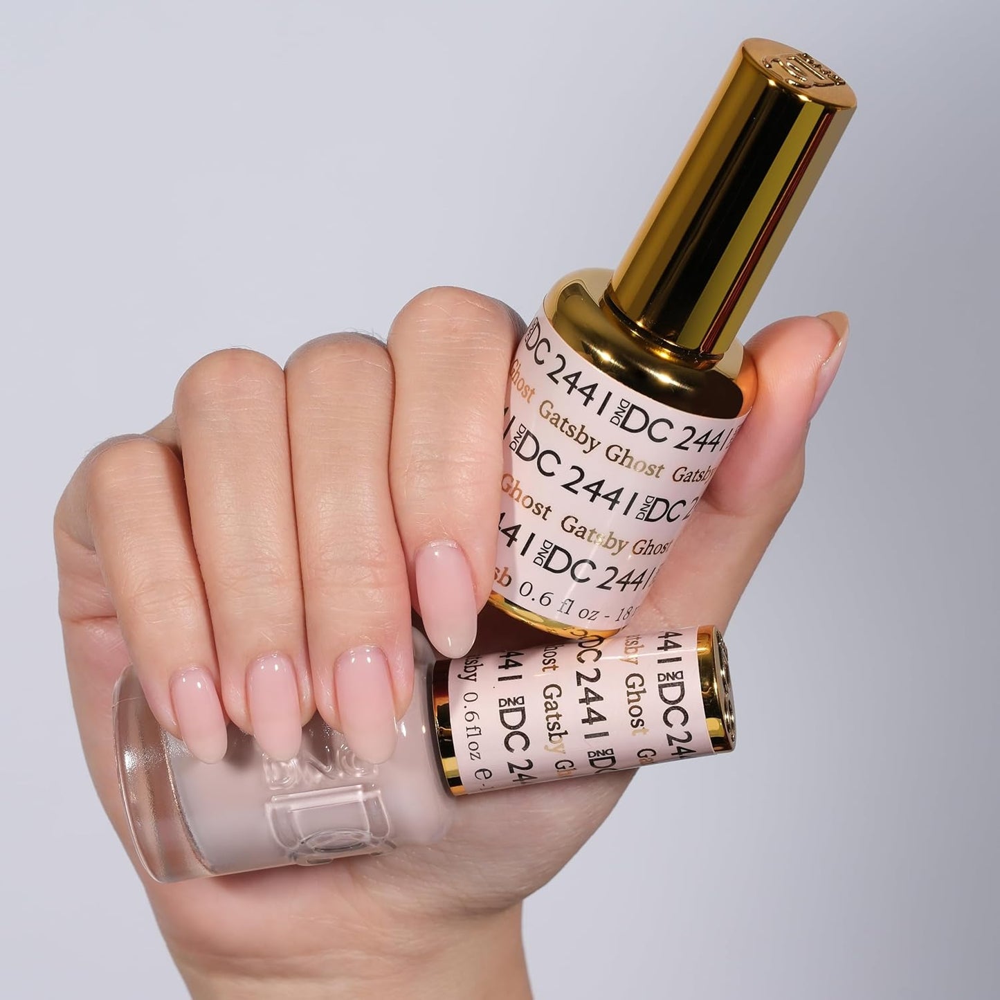 DND DC Gel Polish Set - Sheer UV Gel & Air Dry Nail Lacquer Duo | 0.5 Fl Oz Each