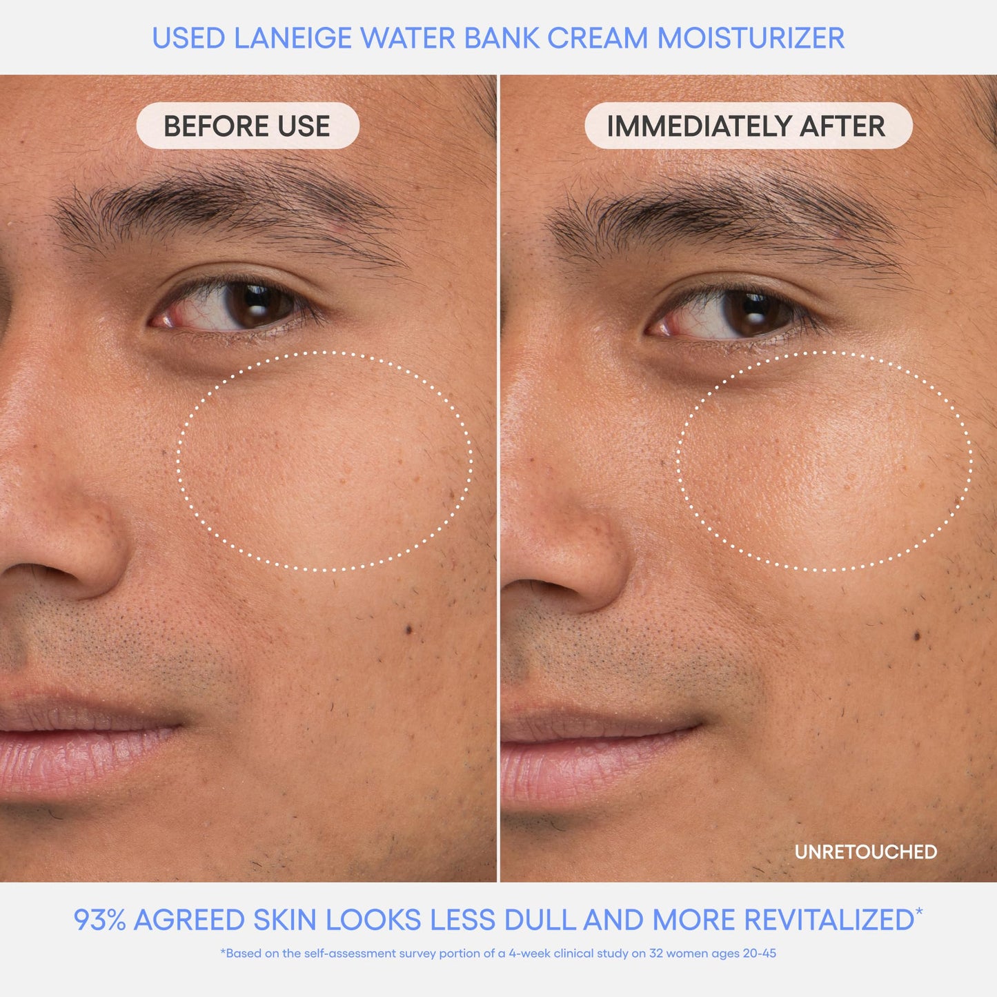 LANEIGE Water Bank Blue Hyaluronic Cream Moisturizer: Hydrating Korean Face Cream with Squalane & Ceramide for Skin Barrier Support, Dermatologist-Tested