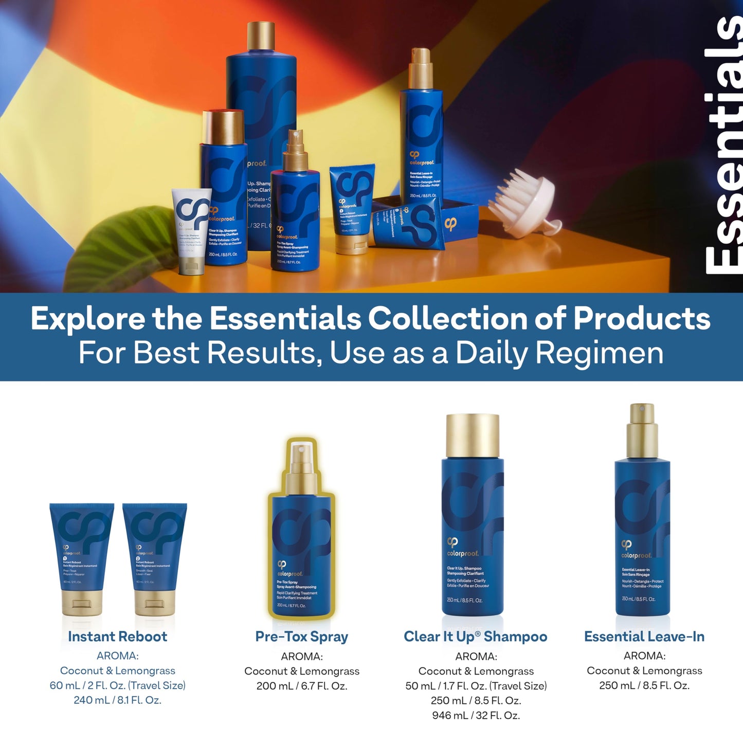 Colorproof Hair Pre-Tox Spray 6.7 Fl. Oz. Rapid Clarifying Pre Shampoo Spray with Color Protection, Coconut & Lemongrass Scent