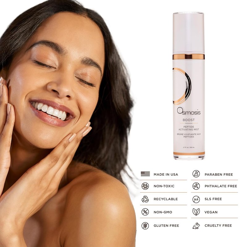 Osmosis Boost Peptide Facial Mist - Hydrating Spray for Sensitive Skin | 2.7 Fl Oz