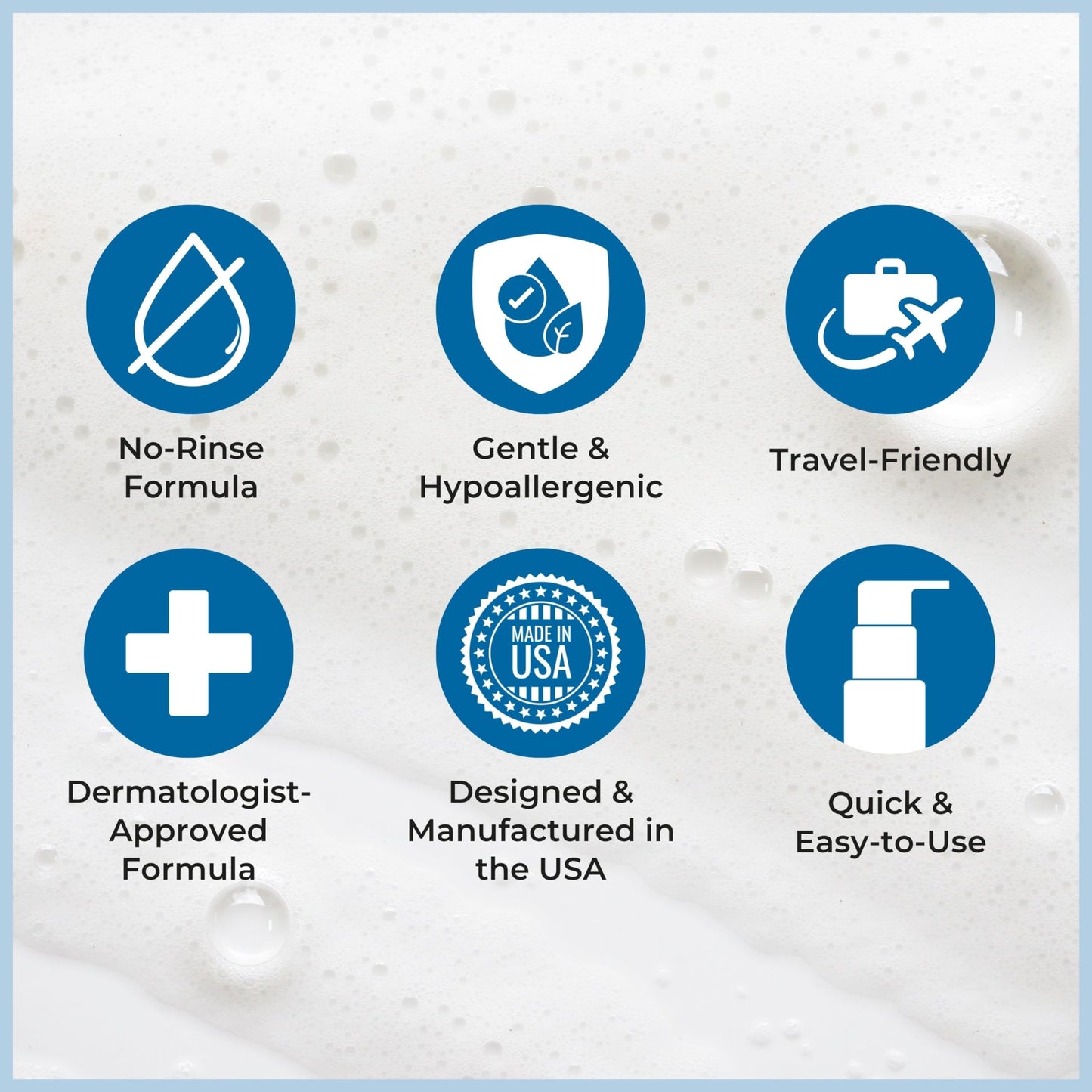 Nurture Rinse Free Waterless Foaming Cleanser for Women, Camping, Elderly & Hospital Care | No Rinse Body Wash with Aloe for Sensitive Dry Skin | Moisturizing & Gentle Cleanser