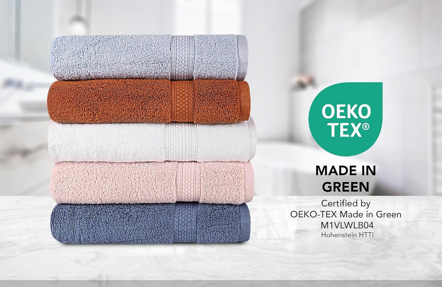 Ultra Soft Wash Cloths Set - 100% Ring Spun Cotton, Quick Dry & Highly Absorbent | 12 Piece, 13x13 Inches, Burnt Caramel