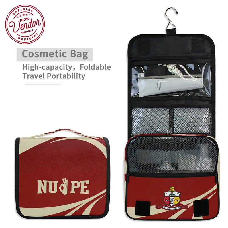 BBGreek Kappa Alpha Psi Fraternity Paraphernalia - Official Vendor - Hanging Toiletry Travel Bag - Nupe