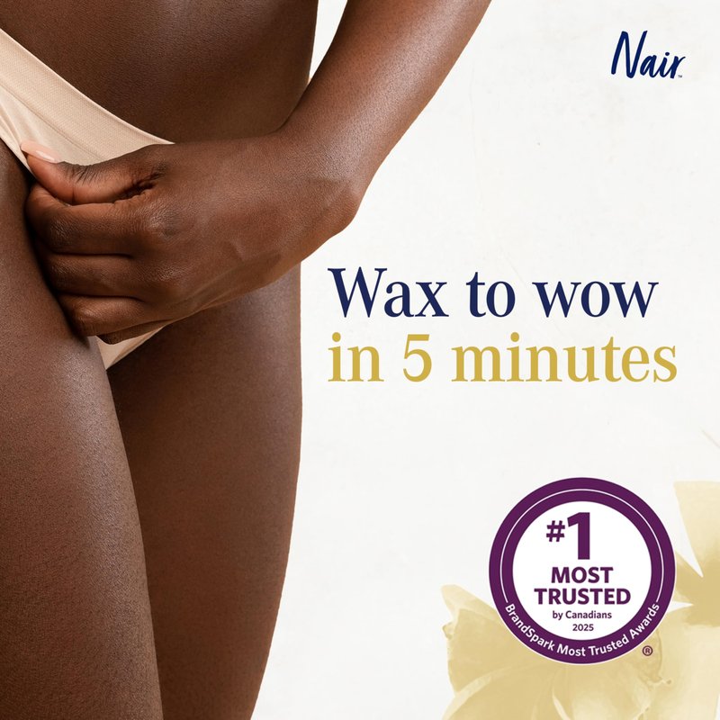 Nair Cire Divine Microwaveable Body Hair Removal Wax Kit (Tahitian Gardenia, 400g/14oz)