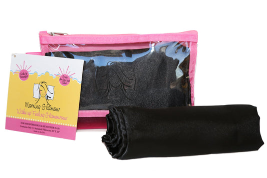 Morning Glamour MG-Pllowcases 6 Pillowcase, Queen Size, Black