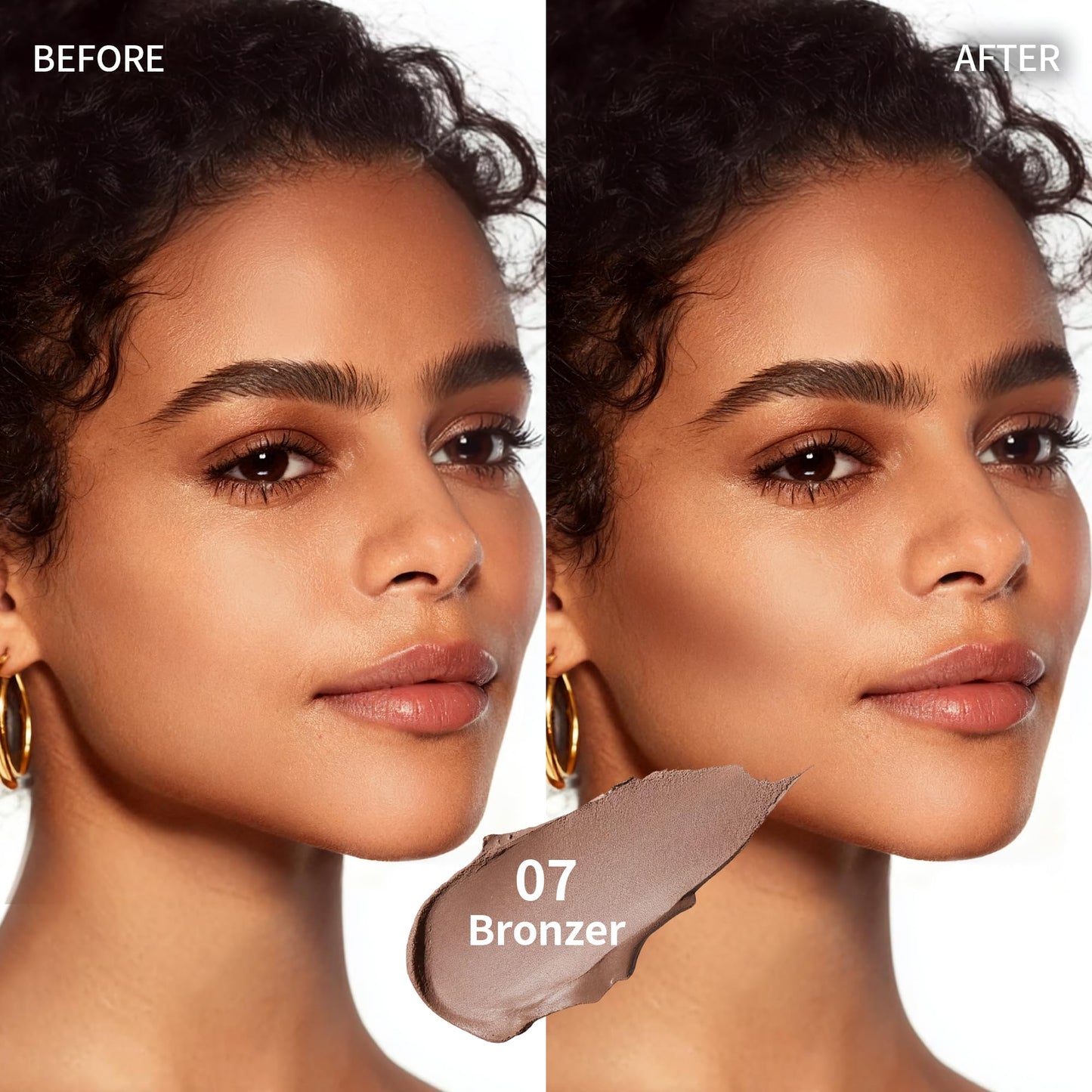 Cream Contour Stick, Cool Toned Contour & Sculpt Stick for Natural Sculpted Face Makeup, Creamy Texture & Non Cakey, Long Lasting Cream Bronzer Stick, Buildable & Highly Pigmented (07 Bronzer)