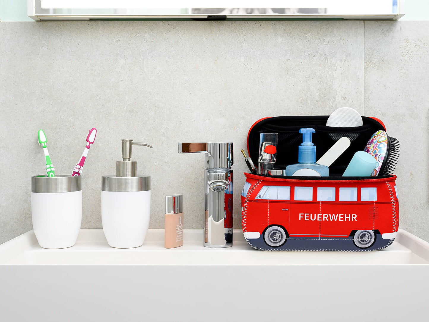 BRISA VW Collection - T1 Bus Camper Toiletry Bag Cosmetic Case