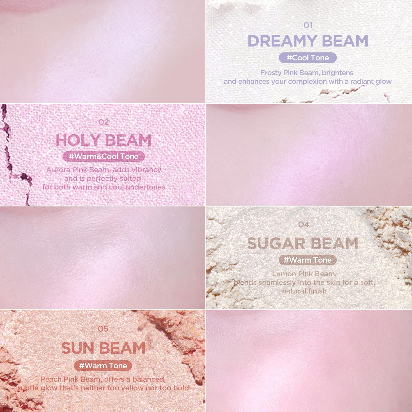 lilybyred Luv Beam Glow Veil | Korean Heart-Shaped Highlighter, Illuminating Shimmer, Radiant Glow, Silky Powder Texture, Buildable & Blendable, Lightweight & Long-Lasting, 0.11 oz. (01 Dreamy Beam)