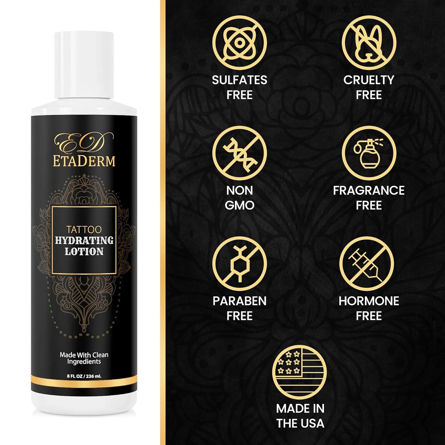 Tattoo Aftercare Lotion - Aloe Vera & Shea Butter Moisturizer for Vibrant Tattoos | 236ml