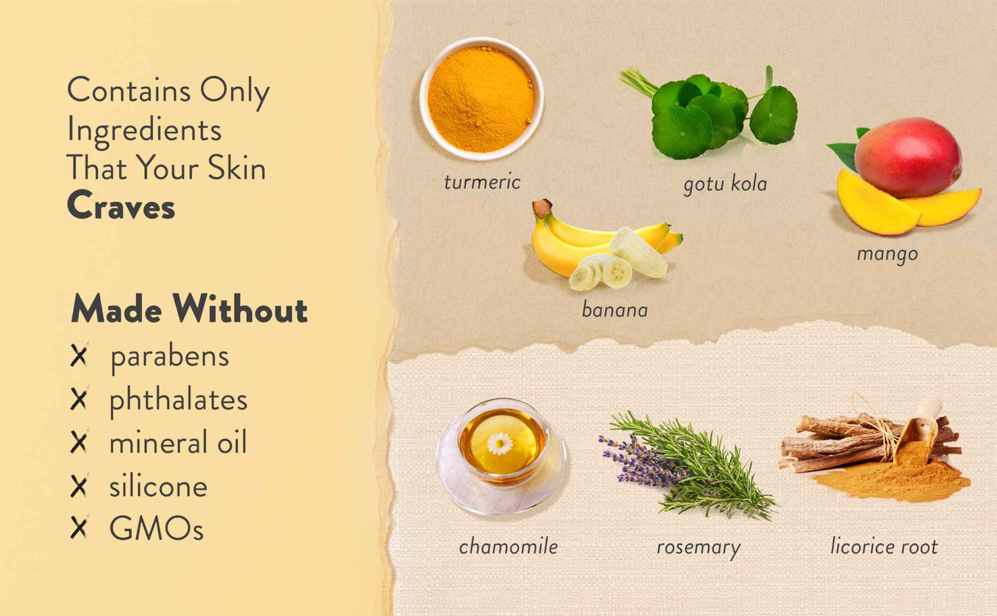 LILY SADO Turmeric Banana Mango Face Moisturizer - Luscious Creamy Nutrient-Rich Natural Daily Facial Cream w Chamomile & Rosemary - Vegan Anti-Aging Lotion For Wrinkles & Fine Lines