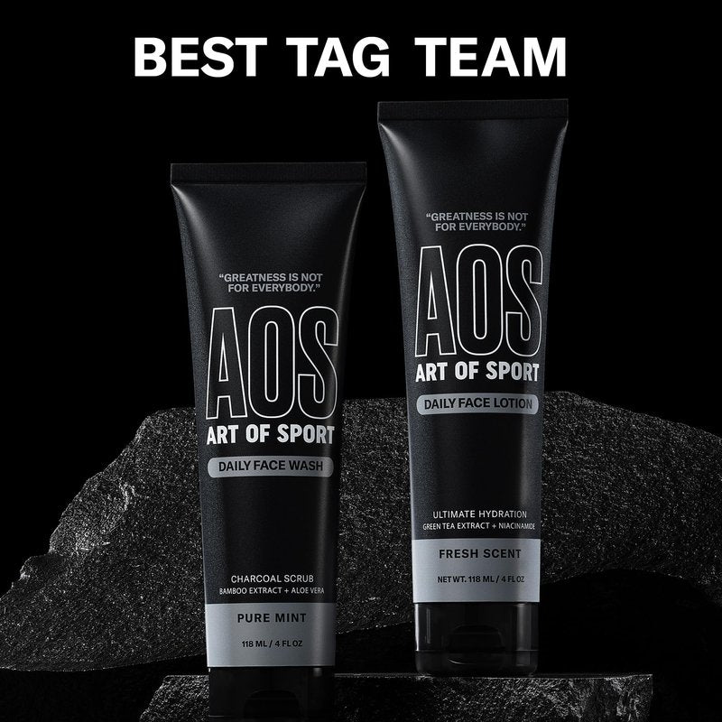 Art of Sport Daily Face Wash for Men – Detoxifying Charcoal Cleanser with Aloe Vera & Bamboo Extract – Deep Cleans & Refreshes Skin – Non-Drying Formula – 4 fl oz