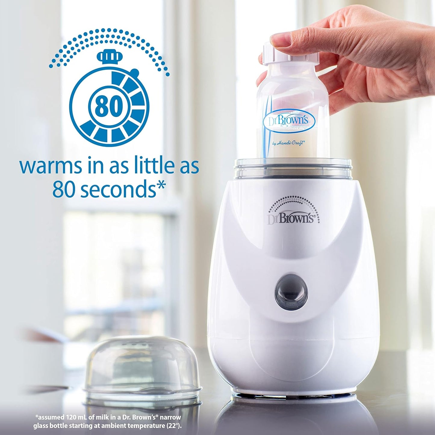 Dr. Brown's Baby Bottle Warmer & Sterilizer - BPA-Free Plastic | Fast Heating for Bottles & Food Jars