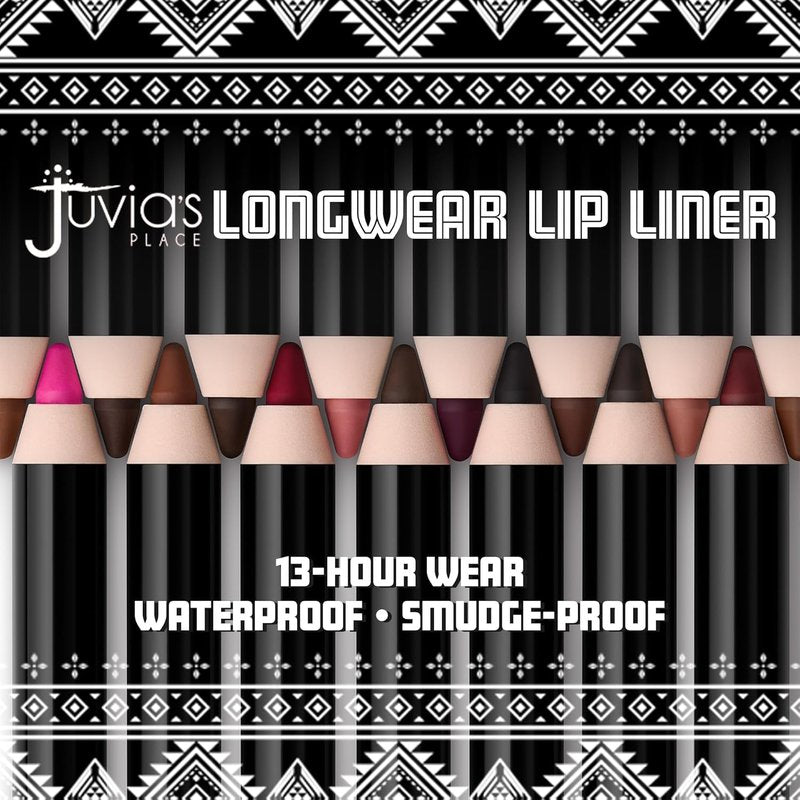 Juvia's Place Long Wear Lip Pencil - Love Me Back | Waterproof, Kiss-Proof Lip Liner for 13 Hours of Smooth Matte Finish
