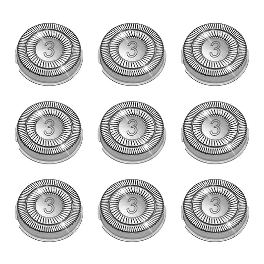 9 Pack SH30 Replacement Head Compatible with Philips Norelco Series 3000,2000,1000 and S738， Upgraded SH30 Compatibility Double blades for norelco 1000 replacement heads