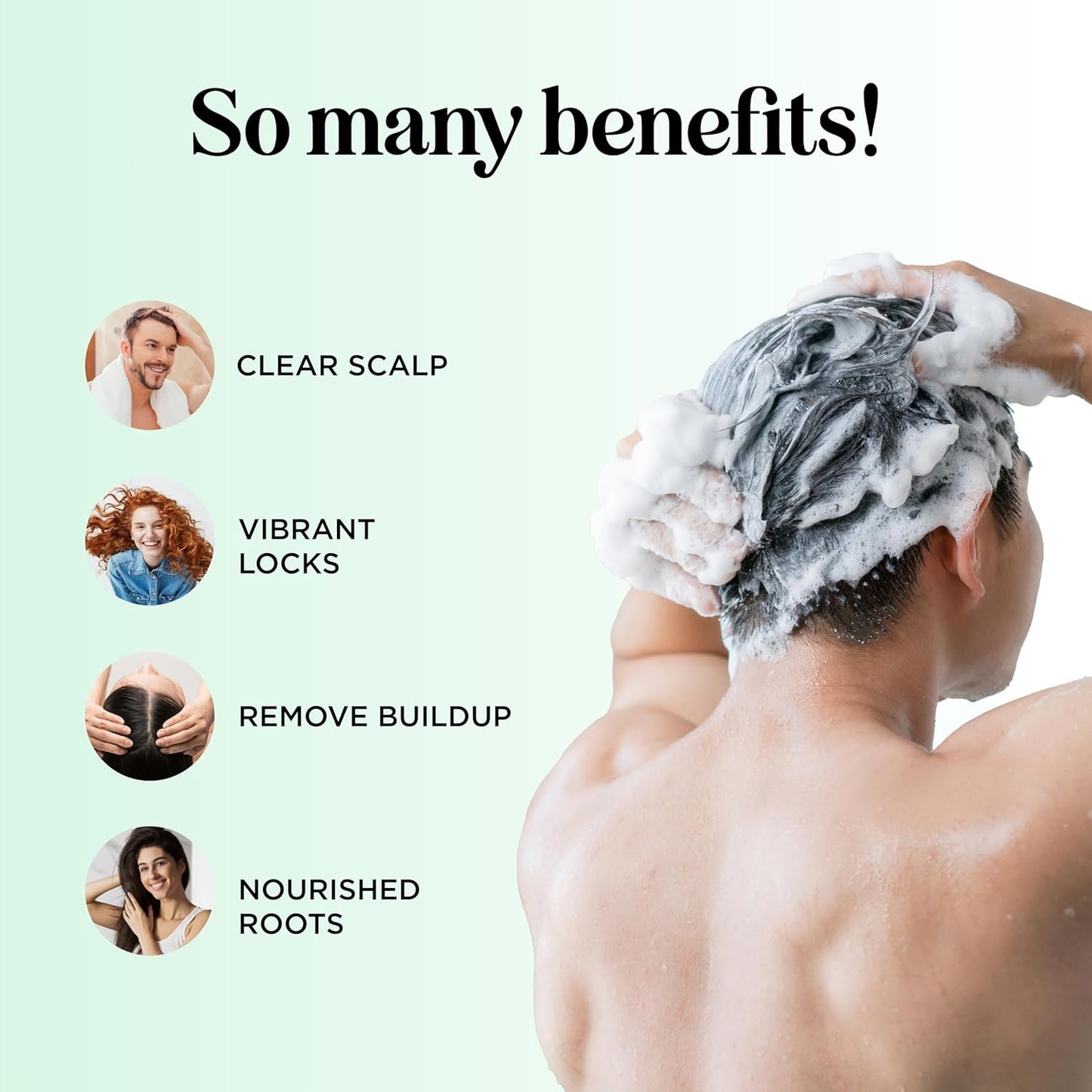 Clarifying Shampoo for Oily Hair - Deep Cleansing Rosemary Oil Formula | Vegan & Sulfate Free (2 Pack)